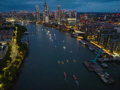 A river of light in the dusk